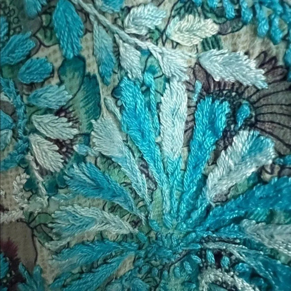 All the Colors of the Sea Embroidered Tunic Vacation Cruise Resort Wear S - Picture 6 of 7